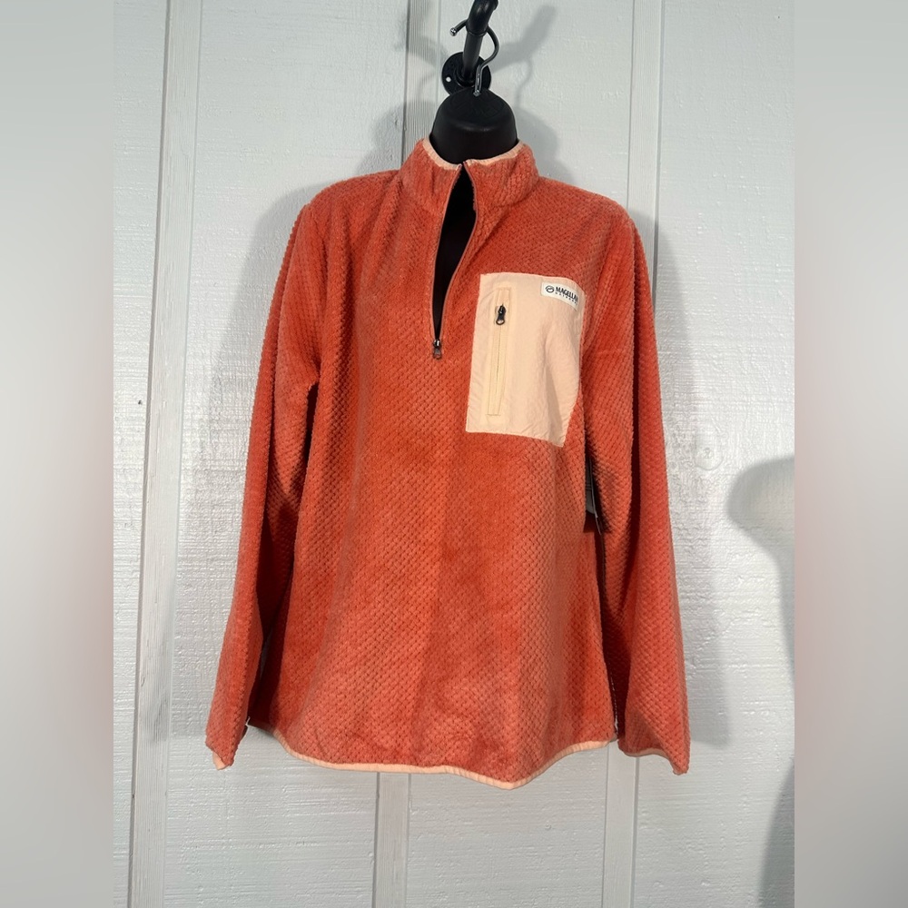 Magellan Orange Women’s 1/4 Pullover Size Medium NWT
